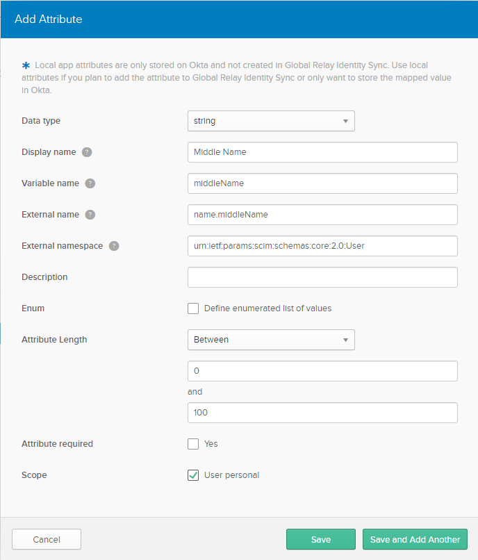 Configuring Global Relay Identity Sync for Okta (SCIM Provisioning)