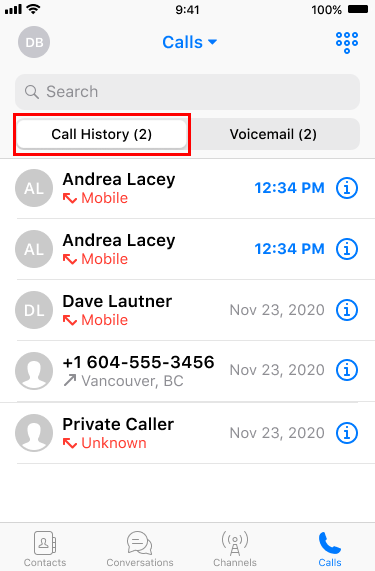 viewing-your-call-history