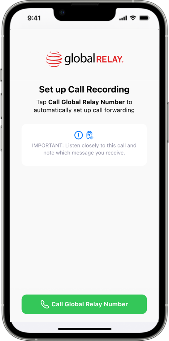Getting Started with Global Relay Voice Capture - iOS