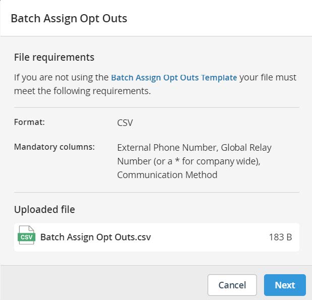 Managing Opt Out Requests