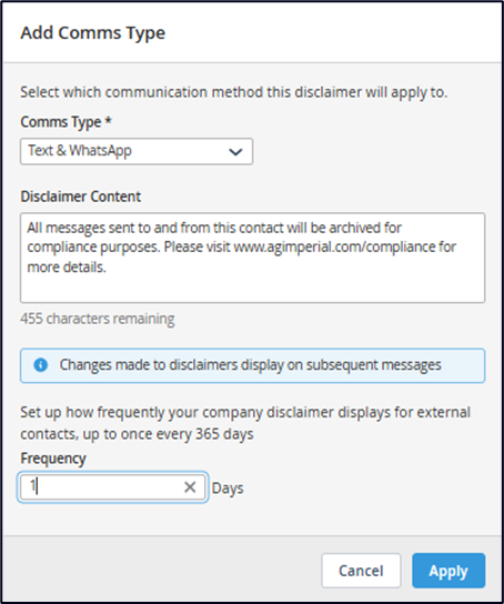 Managing Company Disclaimers