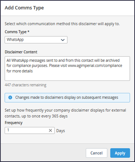 Managing Company Disclaimers